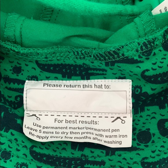 🍊5/$25 BedHead Green Hat with Dinosaur Pattern size 3-6m - Picture 6 of 8